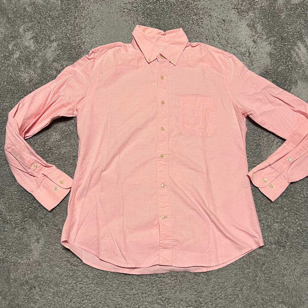 Mott & Bow Shirt Mens Medium Pink Long Sleeve Button Dress